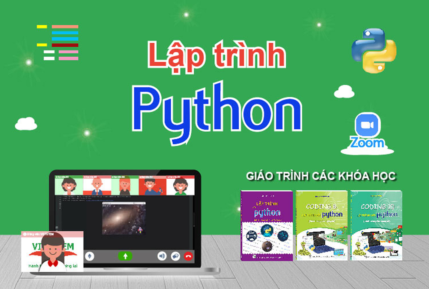 Lập trình Python trực tuyến với giảng viên