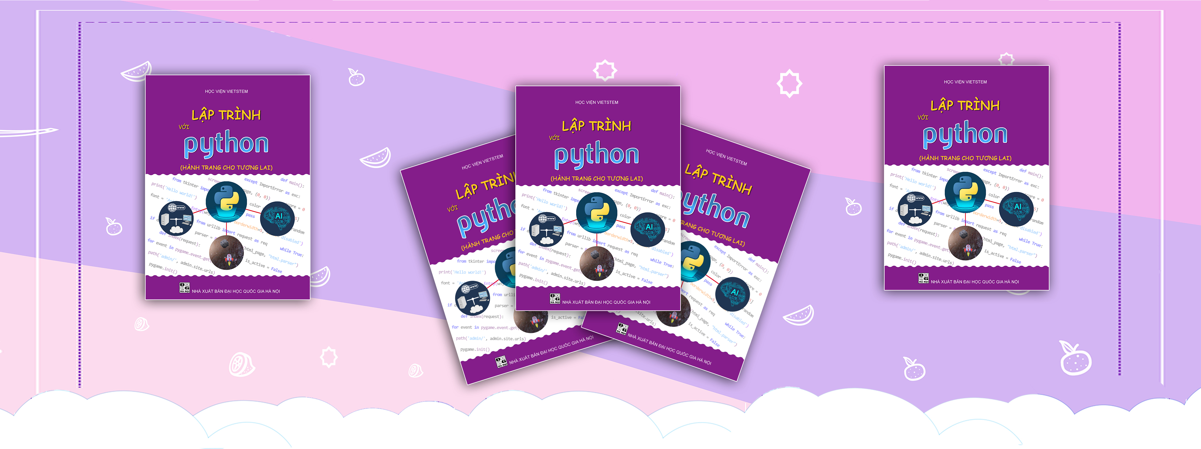<h2>Giới thiệu về ng&ocirc;n ngữ lập tr&igrave;nh Python</h2>
Theo chỉ số phổ biến của ng&ocirc;n ngữ lập tr&igrave;nh (PYPL) trong năm 2022, Python hiện xếp đầu ti&ecirc;n tr&ecirc;n bảng xếp hạng tr&ecirc;n cả Java v&agrave; JavaScript. Python l&agrave; ng&ocirc;n ngữ lập tr&igrave;nh mạnh mẽ, hiện đại, dễ học v&agrave; được y&ecirc;u th&iacute;ch nhất tr&ecirc;n thế giới, n&oacute; đặc biệt chiếm ưu thế trong lĩnh vực khoa học m&aacute;y t&iacute;nh như Tr&iacute; tuệ nh&acirc;n tạo (Artificial Intelligence, Học m&aacute;y (Machine Learning), Đồ họa v&agrave; xử l&yacute; ảnh (Digital Image Processing),...<br />
&nbsp;
<h2>Mục đ&iacute;ch của cuốn s&aacute;ch</h2>
- Gi&uacute;p người đọc l&agrave;m chủ những kiến thức cơ bản về lập tr&igrave;nh n&oacute;i chung v&agrave; ng&ocirc;n ngữ lập tr&igrave;nh Python n&oacute;i ri&ecirc;ng một c&aacute;ch nhanh ch&oacute;ng v&agrave; hứng th&uacute; nhất.<br />
- Gi&uacute;p người đọc c&oacute; c&aacute;i nh&igrave;n tổng quan về một sản phẩm c&ocirc;ng nghệ th&ocirc;ng tin, từ việc h&igrave;nh th&agrave;nh &yacute; tưởng, lập tr&igrave;nh tạo ra n&oacute; đến đ&oacute;ng g&oacute;i v&agrave; đưa n&oacute; đến người d&ugrave;ng.<br />
- Gi&uacute;p c&aacute;c bạn học sinh, sinh vi&ecirc;n c&oacute; một c&ocirc;ng cụ mạnh mẽ hỗ trợ học tập c&aacute;c m&ocirc;n học kh&aacute;c trong qu&aacute; tr&igrave;nh nghi&ecirc;n cứu, t&iacute;nh to&aacute;n, m&ocirc; phỏng v&agrave; chia sẻ kết quả với cộng đồng.
<h2>Nội dung của cuốn s&aacute;ch</h2>
Cuốn s&aacute;ch gồm 06 chương: Mỗi chương l&agrave; một dự &aacute;n l&yacute; th&uacute; c&oacute; t&iacute;nh thực tiễn cao từ đơn giản đến phức tạp gi&uacute;p người đọc từng bước l&agrave;m chủ ng&ocirc;n ngữ lập tr&igrave;nh python, đồng thời nắm bắt được hiện trạng cũng như xu hướng đang diễn ra của c&aacute;c sản phẩm m&agrave; lập tr&igrave;nh vi&ecirc;n c&oacute; thể tạo ra trong cuộc sống.<br />
- Chương 1: Giới thiệu về ng&ocirc;n ngữ lập tr&igrave;nh Python, hướng dẫn c&agrave;i đặt v&agrave; giới thiệu c&aacute;c kiến thức cơ bản nhất để l&agrave;m việc với Python.<br />
- Chương 2: T&igrave;m hiểu lập tr&igrave;nh đồ họa với thư viện Pygame v&agrave; tạo ra tr&ograve; chơi L&aacute;i t&agrave;u vũ trụ, qua đ&oacute; cung cấp kiến thức cơ bản về lập tr&igrave;nh như v&ograve;ng lặp, sự kiện, cấu tr&uacute;c rẽ nh&aacute;nh&hellip;<br />
- Chương 3: Lập tr&igrave;nh tạo một chiếc m&aacute;y t&iacute;nh Casio với c&aacute;c chức năng cơ bản th&ocirc;ng qua thư viện giao diện đồ họa người d&ugrave;ng (GUI &ndash; Graphical User Interface) Tkinter của Python.<br />
- Chương 4: Cung cấp kiến thức cơ bản về c&aacute;ch website hoạt động trong thực tế v&agrave; một ứng dụng của Python x&acirc;y dựng website. Người đọc sẽ được hướng dẫn để tạo một website thu thập một số th&ocirc;ng tin về gi&aacute; v&agrave;ng từ c&aacute;c trang tin tức kh&aacute;c.<br />
- Chương 5: T&igrave;m hiểu về Tr&iacute; tuệ nh&acirc;n tạo v&agrave; ứng dụng c&aacute;c thư viện c&oacute; sẵn để x&acirc;y dựng một ChatBot với Python.<br />
- Phụ lục: Giới thiệu về c&aacute;c nội dung mở rộng:<br />
&nbsp;&nbsp;&nbsp;&nbsp;&nbsp;+ Kiến thức n&acirc;ng cao như mảng nhiều chiều, thuật to&aacute;n đệ quy, thuật to&aacute;n sắp xếp&hellip;&nbsp;<br />
&nbsp;&nbsp;&nbsp;&nbsp;&nbsp;+ Debugging v&agrave; Testing trong lập tr&igrave;nh.<br />
&nbsp;&nbsp;&nbsp;&nbsp;&nbsp;+ Kiến thức về m&atilde; h&oacute;a, Blockchain v&agrave; tiền ảo.<br />
&nbsp;&nbsp;&nbsp;&nbsp;&nbsp;+ C&aacute;ch xuất chương tr&igrave;nh th&agrave;nh ứng dụng di động v&agrave; đăng tải l&ecirc;n kho ứng dụng Google Play v&agrave; App Store.<br />
&nbsp;&nbsp;&nbsp;&nbsp;&nbsp;+ Th&ocirc;ng tin về c&aacute;ch xuất bản một website l&ecirc;n mạng Internet.<br />
&nbsp;&nbsp;&nbsp;&nbsp;&nbsp;+ Ứng dụng Generative AI (ChatGPT, Bing, Bard...) trong học lập tr&igrave;nh.<br />
&nbsp;&nbsp;&nbsp;&nbsp;&nbsp;+ Cộng đồng lập tr&igrave;nh vi&ecirc;n tr&ecirc;n thế giới
<h2>Đối tượng sử dụng s&aacute;ch</h2>
Học sinh, sinh vi&ecirc;n, gi&aacute;o vi&ecirc;n muốn t&igrave;m hiểu về lập tr&igrave;nh Python. Cuốn s&aacute;ch được x&acirc;y dựng để người học c&oacute; thể trực tiếp học Python m&agrave; kh&ocirc;ng nhất thiết phải biết ng&ocirc;n ngữ lập tr&igrave;nh n&agrave;o kh&aacute;c trước đ&oacute;. C&aacute;c kiến thức cần thiết về lập tr&igrave;nh v&agrave; c&ocirc;ng nghệ th&ocirc;ng tin sẽ được lồng gh&eacute;p trong từng b&agrave;i khi cần thiết.<br />
<br />
----------------------------<br />
Bảo h&agrave;nh (1 th&aacute;ng) do lỗi nh&agrave; sản xuất<br />
<br />
Mọi thắc mắc về c&aacute;c sản phẩm của VIETSTEM li&ecirc;n hệ qua Chat để được hỗ trợ v&agrave; giải đ&aacute;p.<br />
<br />
Gi&aacute; sản phẩm đ&atilde; bao gồm thuế theo luật hiện h&agrave;nh. Tuy nhi&ecirc;n tuỳ v&agrave;o từng loại sản phẩm hoặc phương thức, địa chỉ giao h&agrave;ng m&agrave; c&oacute; thể ph&aacute;t sinh th&ecirc;m chi ph&iacute; kh&aacute;c như ph&iacute; vận chuyển, phụ ph&iacute; h&agrave;ng cồng kềnh, ...<br />
&nbsp;
<h1>C&aacute;c sản phẩm li&ecirc;n quan</h1>
<a href="https://vietstem.com/cong-cu-lap-trinh/luyen-thi-tin-hoc-tre-voi-Python-khoi-THCS-">S&aacute;ch luyện thi hội thi THT với Python</a><br />
<a href="https://vietstem.com/cong-cu-lap-trinh/coding-10-lap-trinh-voi-python">S&aacute;ch Coding 10 lập tr&igrave;nh với Python</a><br />
<a href="https://vietstem.com/khoa-hoc/lap-trinh-python-co-ban">Lập tr&igrave;nh với Python Cơ bản</a><br />
<a href="https://vietstem.com/khoa-hoc/lap-trinh-python-zoom">Kh&oacute;a S&aacute;ng tạo với lập tr&igrave;nh Python (Cơ bản, N&acirc;ng cao, Chuy&ecirc;n s&acirc;u)</a><br />
<br />
----------------------------<br />
VIETSTEM chuy&ecirc;n cung cấp s&aacute;ch: <a href="https://vietstem.com/cong-cu-lap-trinh?type=giao-trinh">lập tr&igrave;nh</a>, <a href="https://vietstem.com/cong-cu-lap-trinh">c&ocirc;ng nghệ, kỹ năng sống; c&ocirc;ng cụ hỗ trợ học tập</a> STEM như: robot mbot, codey, ...<br />
- VIETSTEM c&oacute; ch&iacute;nh s&aacute;ch ưu đ&atilde;i tốt nhất d&agrave;nh cho nh&agrave; s&aacute;ch,c&ocirc;ng ty ph&acirc;n phối, CTV v&agrave; Thầy c&ocirc; đặt s&aacute;ch cho học sinh.<br />
- C&aacute;c bạn muốn đăng k&yacute; học lập tr&igrave;nh qua zoom<br />
Vui l&ograve;ng li&ecirc;n hệ: 0963.107.887 để được hỗ trợ nhanh nhất.<br />
- Cam kết 100% sản phẩm s&aacute;ch ch&iacute;nh h&atilde;ng, cam kết đổi trả nếu sản phẩm đến tay kh&aacute;ch h&agrave;ng gặp sự cố hoặc sai, nhầm do NSX.<br />
#python, #laptrinhpython,&nbsp; #vietstem, #sachlaptrinhpython, #khoahocpythononline,&nbsp; #hoahocpython, #congnghethongtin
<div style="text-align:center"><br />
<img alt="" src="https://i.imgur.com/qcCtGEc.jpg" style="width:45%" />&nbsp;<img alt="" src="https://i.imgur.com/RGNsJWH.jpg" style="width:45%" /><img alt="" src="https://i.imgur.com/MlSDzWF.jpg" style="width:45%" />&nbsp;<img alt="Chương I sách Lập trình với Python" src="https://i.imgur.com/vmKobHV.jpg" style="width:45%" /><img alt="Chương II sách Lập trình với Python" src="https://i.imgur.com/UOL5VPL.jpg" style="width:45%" />&nbsp;<img alt="Chương III sách Lập trình với Python" src="https://i.imgur.com/n3jqcXy.jpg" style="width:45%" /><img alt="Chương IV sách Lập trình với Python" src="https://i.imgur.com/XeAQSuF.jpg" style="width:45%" /><img alt="Chương IV sách Lập trình với Python" src="https://i.imgur.com/rP9tvnM.jpg" style="width:45%" /><img alt="Chương V sách Lập trình với Python" src="https://i.imgur.com/PIlKk9R.jpg" style="width:45%" /></div>

